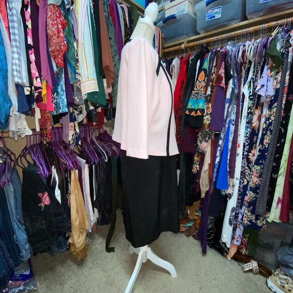 2 PC Dress & Jacket*EUC*Sandra Darren*Elegant Styling - Picture 2 of 8
